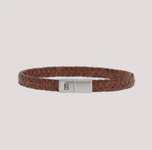 Load image into Gallery viewer, Steel &amp; Barnett - Riley Leather Men’s Bracelet (Caramel)
