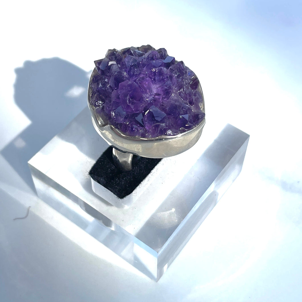 Amethyst Rough Cluster Ring - US 6.5