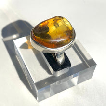 Load image into Gallery viewer, Amber Rough Large Ring - US 10
