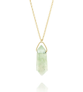 Amy Russell Taylor - Raw Green Amethyst Pendant