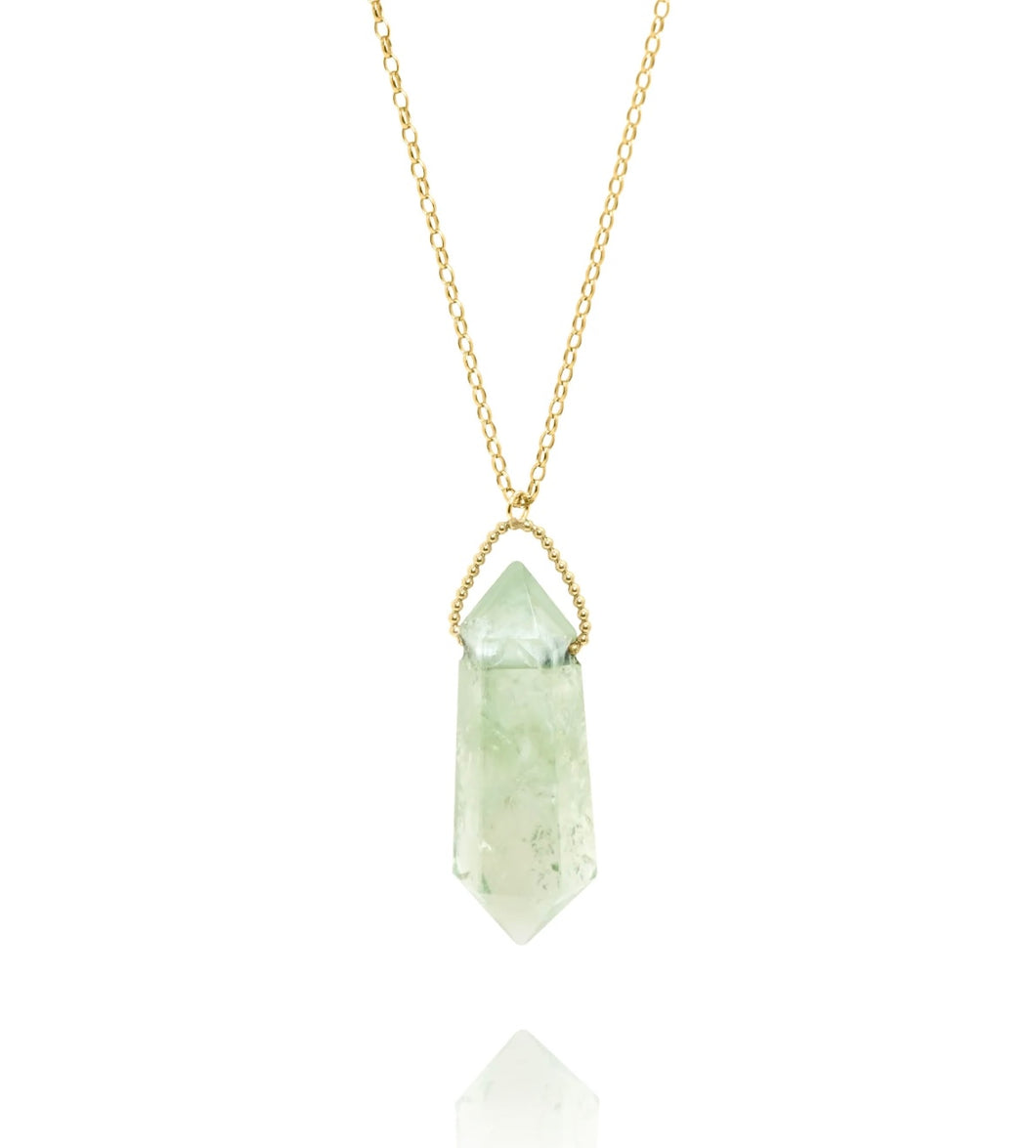 Amy Russell Taylor - Raw Green Amethyst Pendant