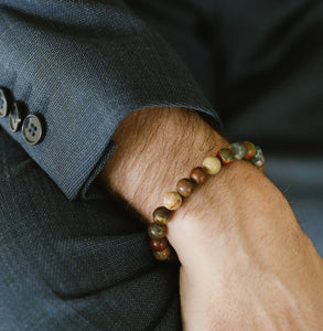 Steel & Barnett - Cherry Creek Jasper Man’s Bracelet (8mm)