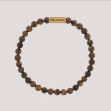 Load image into Gallery viewer, Steel &amp; Barnett - Natural Ned Men’s Bracelet - Tigers Eye (6mm)
