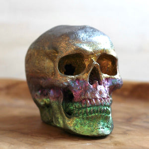 Bismuth Skull Exceptional Carving