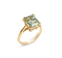 Load image into Gallery viewer, Amy Russell Taylor - GREEN AMETHYST QUANTUM SOLITAIRE RING - STABILITY &amp; SERENITY
