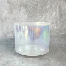 Load image into Gallery viewer, 8” C#+50 Great Salt Lake Salt, Platinum Crystal Tones Alchemy Singing Bowl (117312)
