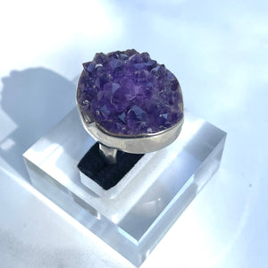 Amethyst Rough Cluster Ring - US 6.5