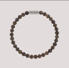 Load image into Gallery viewer, Steel &amp; Barnett - Natural Ned Men’s Bracelet - Bronzite (6mm)
