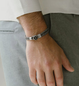 Steel & Barnett - Riptide Rope Bracelet (Antraciet)