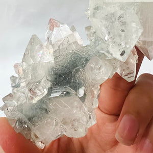 Apophyllite & Chalcedony Cluster Points