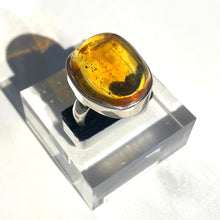 Load image into Gallery viewer, Amber Rough Large Ring - US 10
