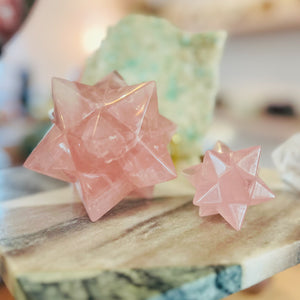 Rose Quartz XL Merkaba