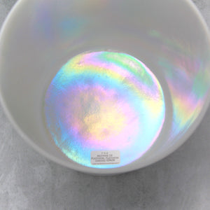 7" F+5 Mother Of Platinum, platinum (inside) Crystal Tones Alchemy Singing Bowl (109658)