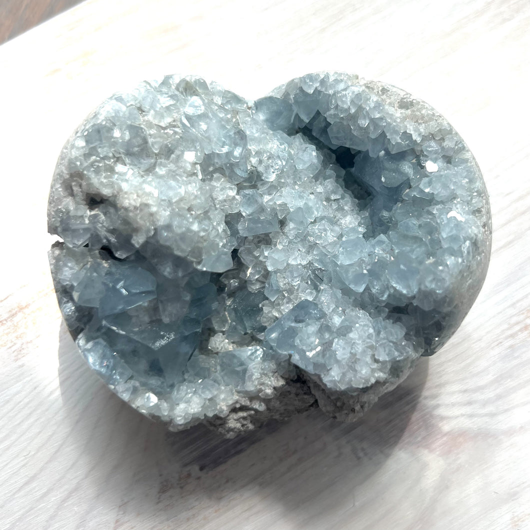 Celestite Heart Cluster